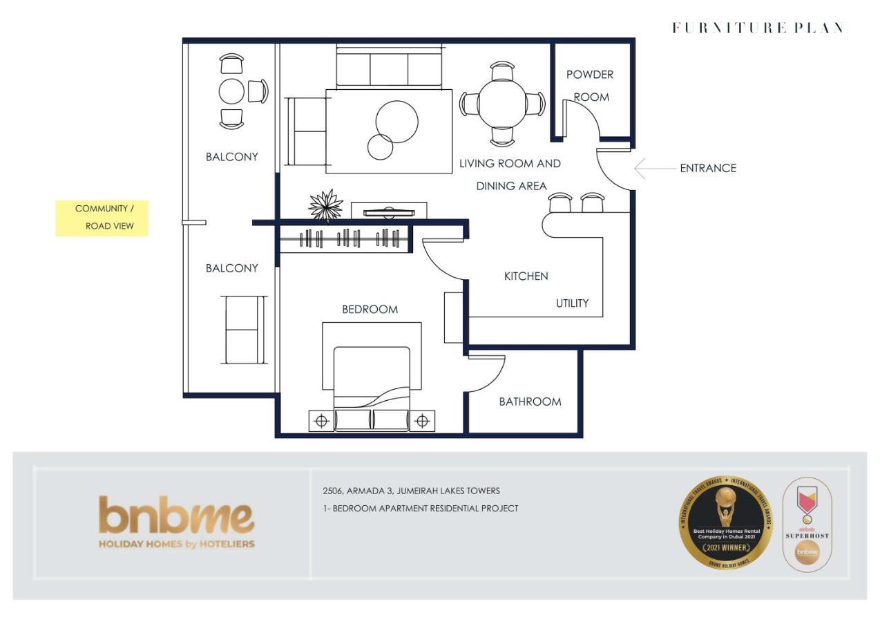 Appartement Bnbmehomes - Jlt Cluster P - Modern 1 Bedroom Apt - 2506